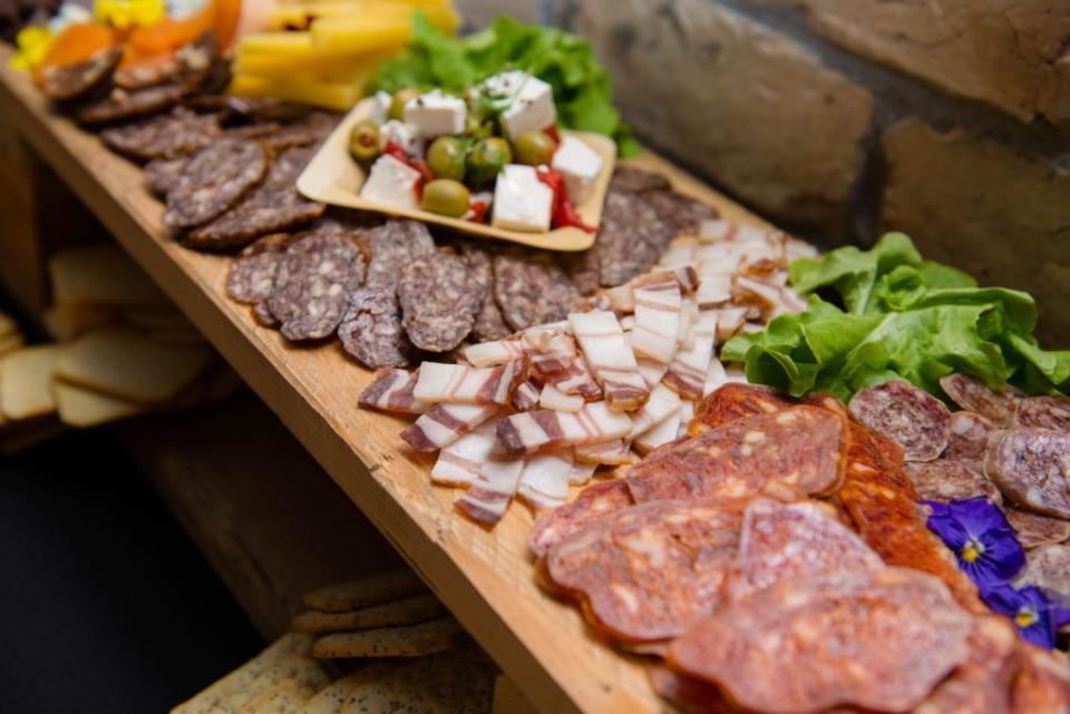 An assortment of preserved meats