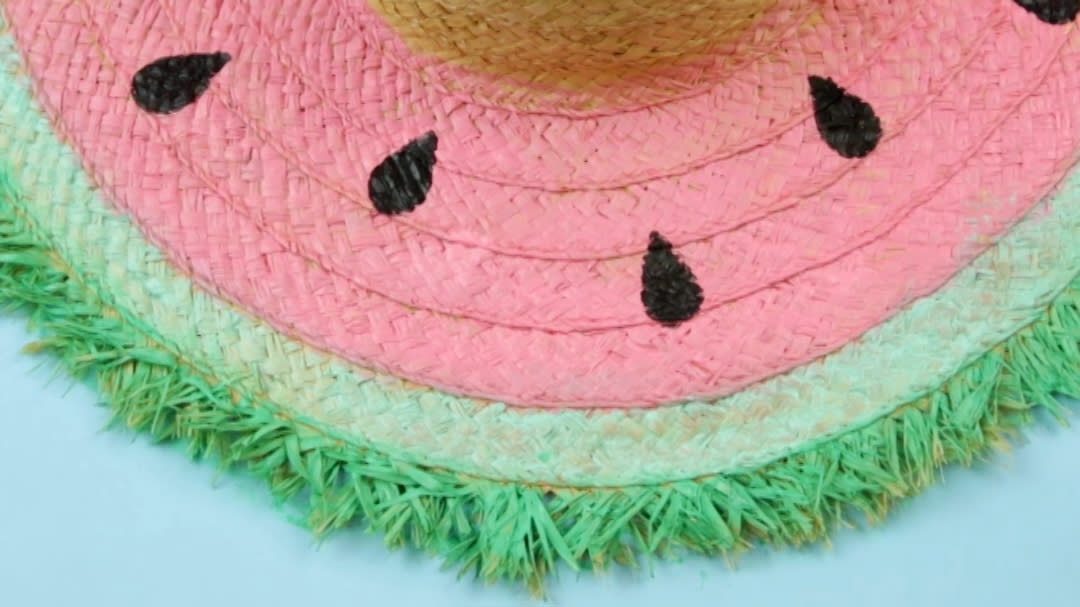 This DIY watermelon hat is the sweetest summer accessory