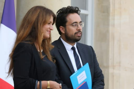 Online harassment is against the law, French Equality Minister Marlene Schiappa (L) said, while Mounir Mahjoubi (R), the minister for digital affairs, described the League of LOL members as "losers"