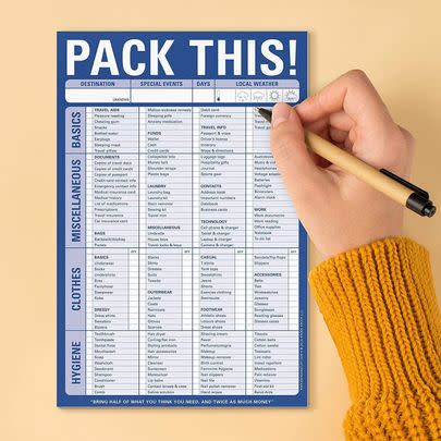 A packing checklist to replace that feeling of panic with calm