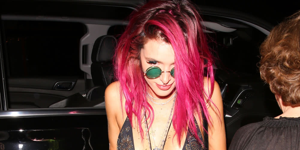 Bella Thorne suffers major wardrobe malfunction as she goes