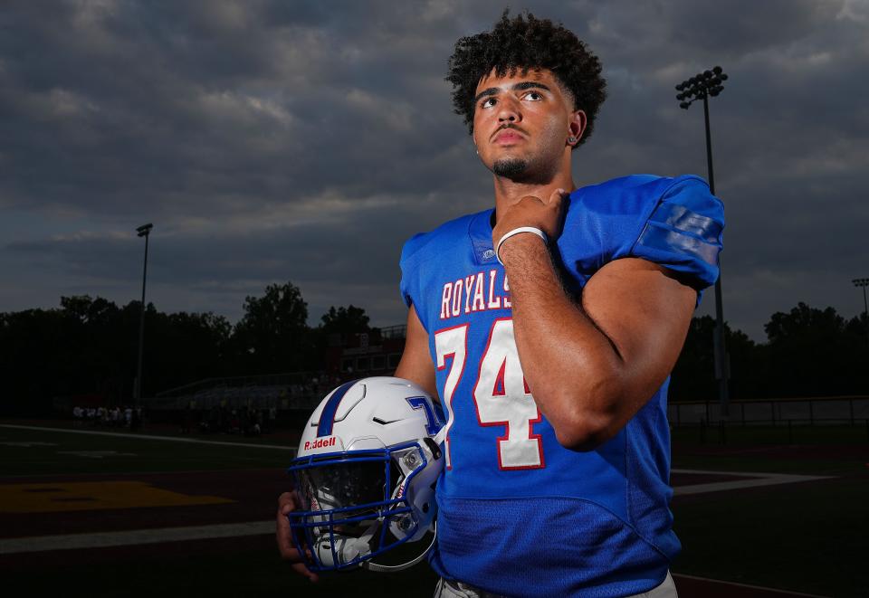 Hamilton Southeastern's Styles Prescod poses for a photo Wednesday, July 26, 2023, at Brebeuf Jesuit Preparatory School in Indianapolis.  