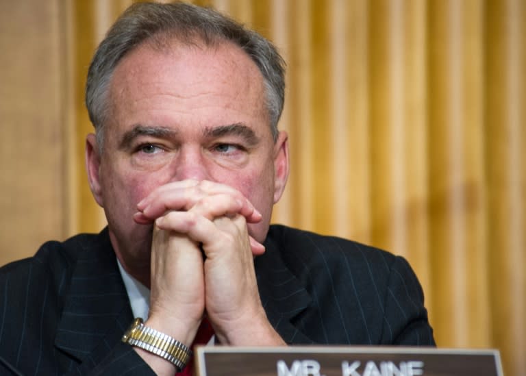 US Senator Tim Kaine is aware that he lacks high wattage smilingly admiting in a recent television appearance "I am boring"