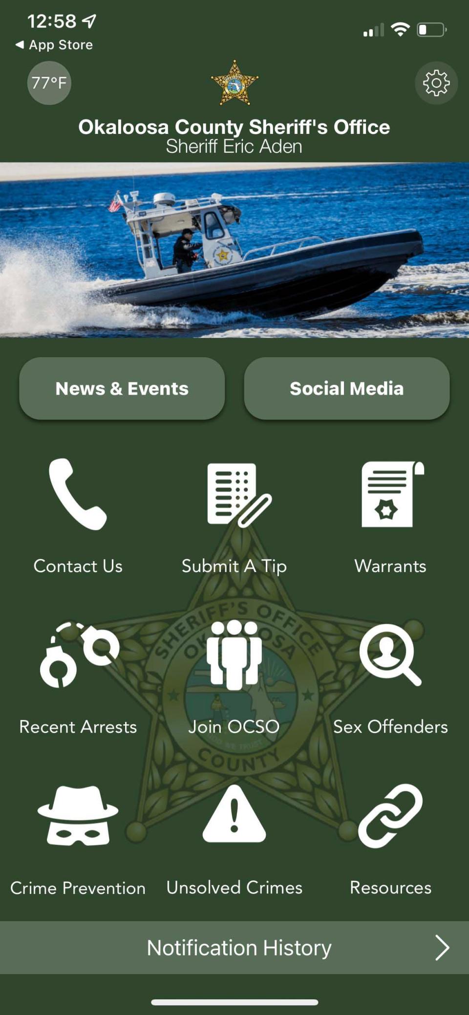 The new Aqua Alert will notify people in Okaloosa County of missing boaters in the hope that they will be able to assist authorities in locating them. The notification will go out through the Okaloosa County Sheriff's Office app, a free program available at Apple's App store and Google Play.