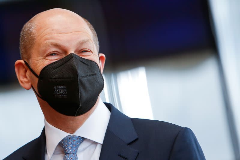 German Finance Minister Scholz testifies before a parliament committee, in Berlin