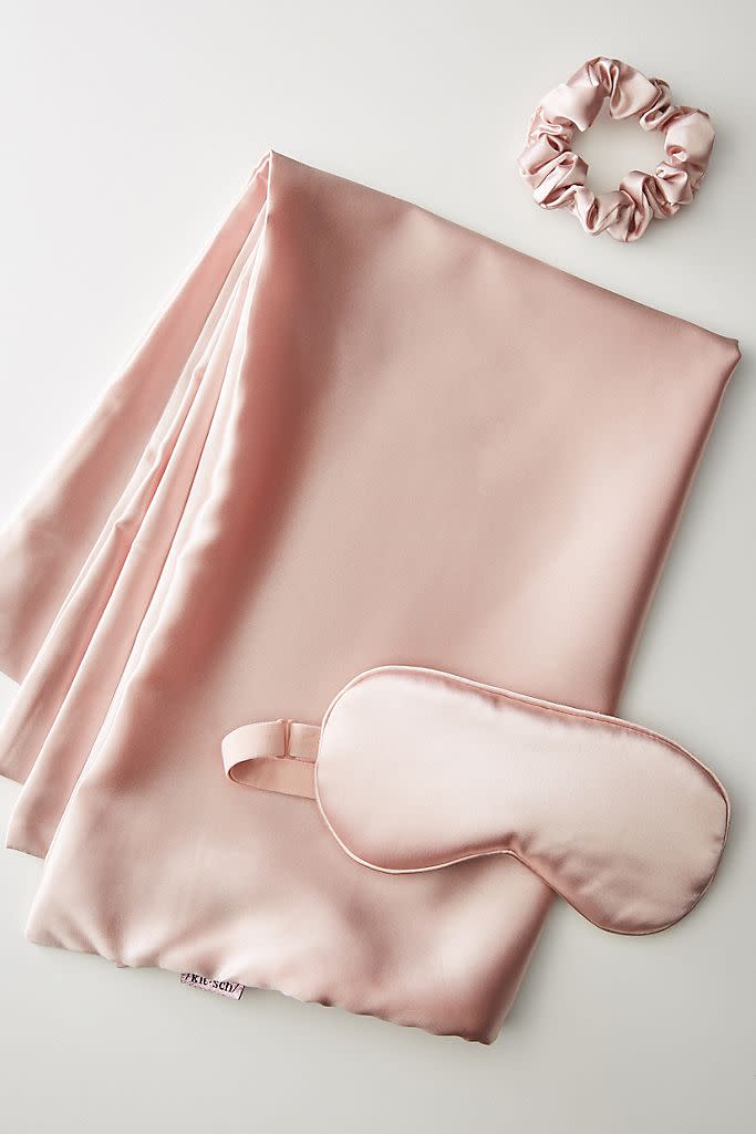 KITSCH Satin Beauty Sleep Set. Image via Anthropologie