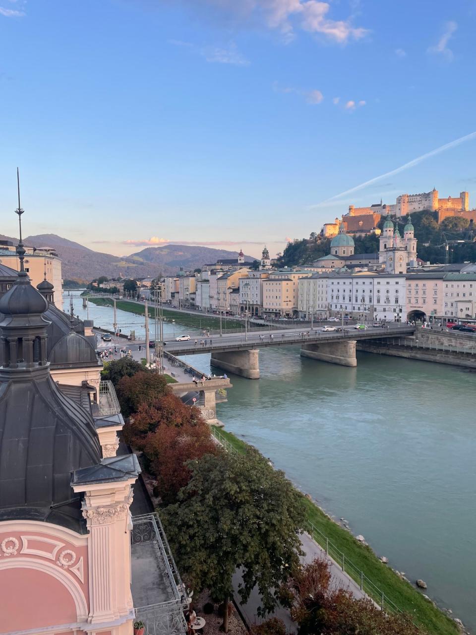 The views of the Fortress Hohensalzburg from a suite at Hotel Sacher Salzburg (Rachel Sharp)