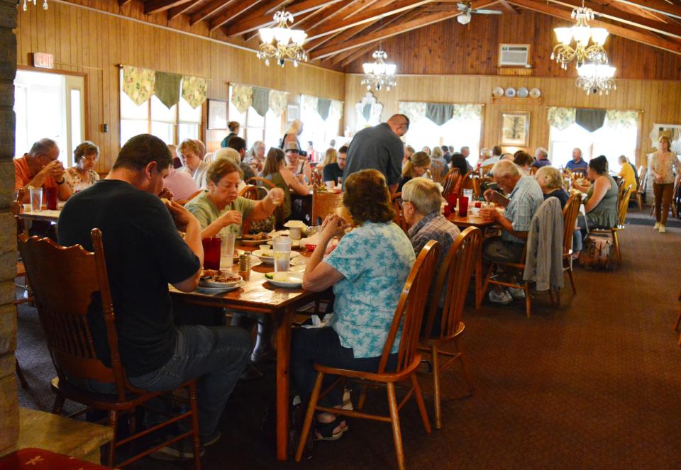 The tables are full at Hilltop Restaurant on a recent Friday afternoon.