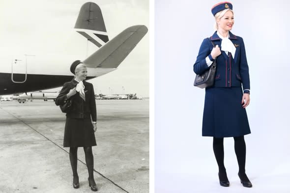 denise-van-outen-british-airways-vintage-air-hostess-uniform