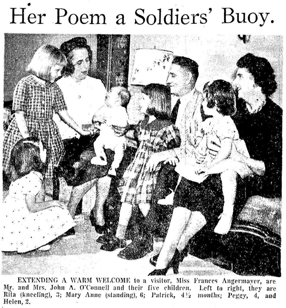 Angermayer with John A. O’Connell and family, The Star, Nov. 10, 1957​.