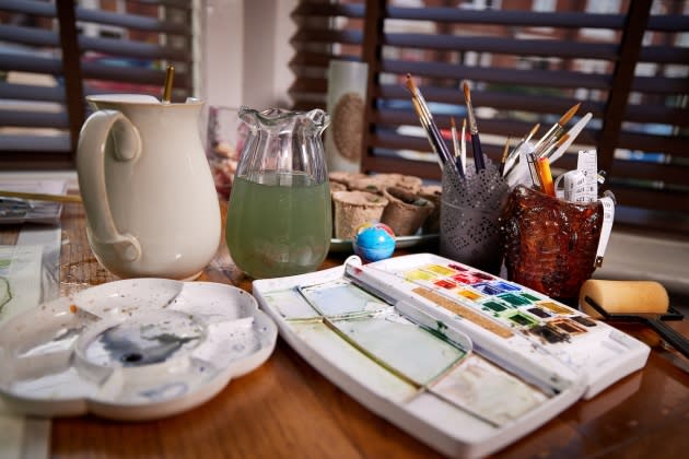 Porcelain Ceramic Paint Palette Butcher Tray Watercolor for Sale in
