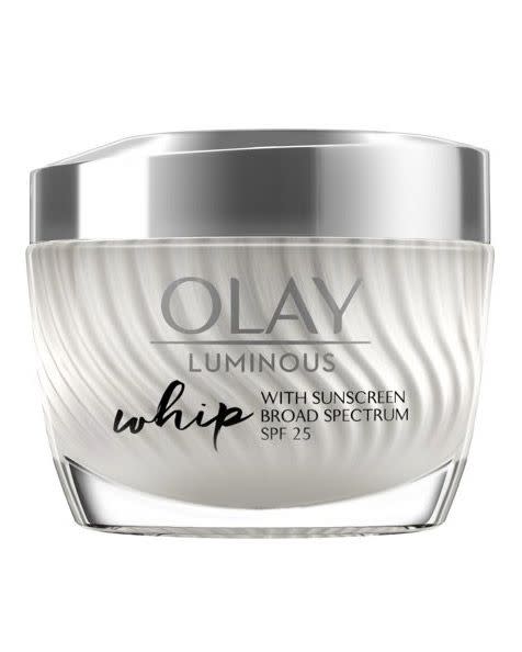 1) Olay Luminous Whip Face Moisturizer SPF 25