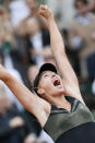 Russia's Maria Sharapova reacts after winning against Italy's Sara Errani their Women's Singles final tennis match of the French Open tennis tournament at the Roland Garros stadium, on June 9, 2012 in Paris. AFP PHOTO / JACQUES DEMARTHONJACQUES DEMARTHON/AFP/GettyImages