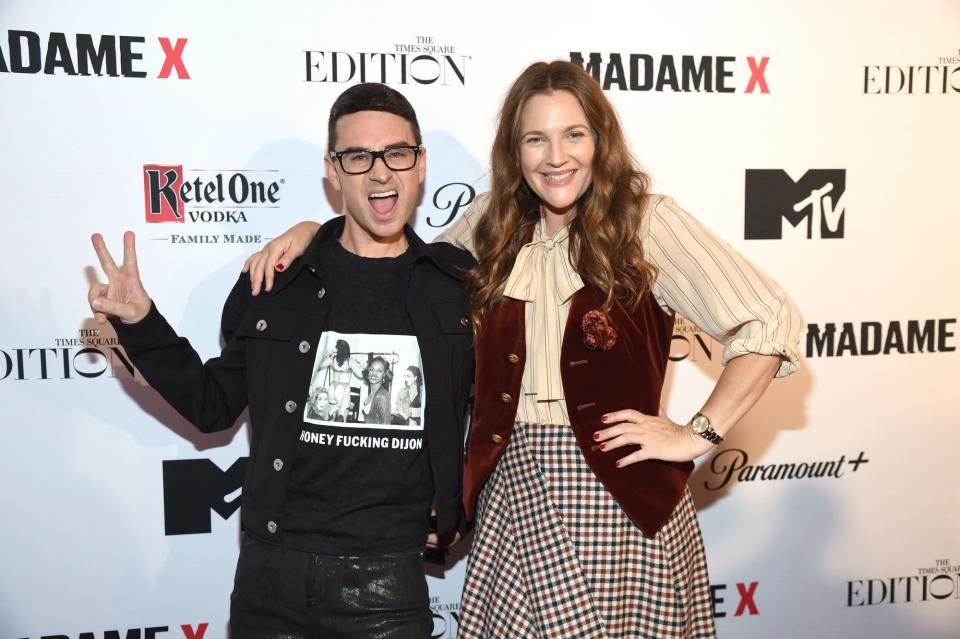 <p>Also there: Christian Siriano and Drew Barrymore, who buddy up on the red carpet.</p>