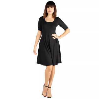 24seven Comfort Apparel A-line knee-length dress