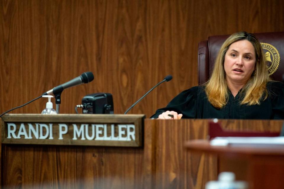 Judge Randi Mueller listens to attorneys fighting to stall civil litigation against former Diamondhead councilman Alan Moran over the alleged Valentine’s Day sexual assault of a minor during a Sept. 15, 2022, court hearing. The minor’s parents are suing Moran and two companies attached to him over the alleged sexual assault of the minor. The hearing took place in Harrison County Circuit Court. claims that he was sexually assaulted while working for Moran in Harrison County Civil Court in Gulfport on Thursday, Sept. 15, 2022. Judge Mueller will decide if the case can move along or stall until Moran’s additional criminal case is completed.