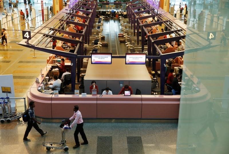 Check-in counters at Singapore’s Changi Airport in 2016. (File photo: Reuters/Edgar Su)