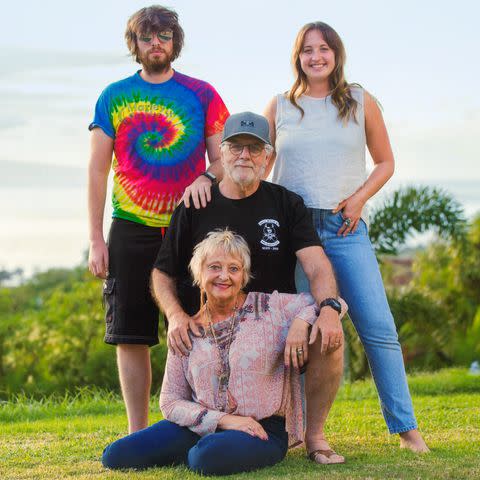 <p>Lyndon Jackson</p> Amy and Michael with their kids, Dylan and Scarlett in 2018