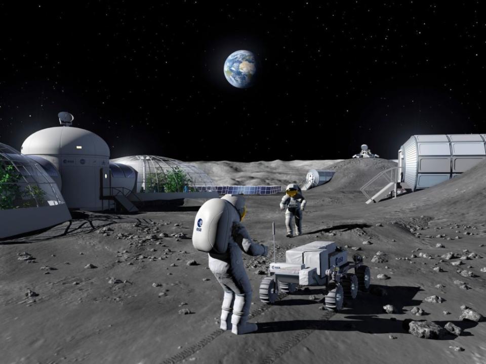 Die Menschen sollen in Zukunft auf dem Mond leben und arbeiten können. Foto: ESA - P. Carril