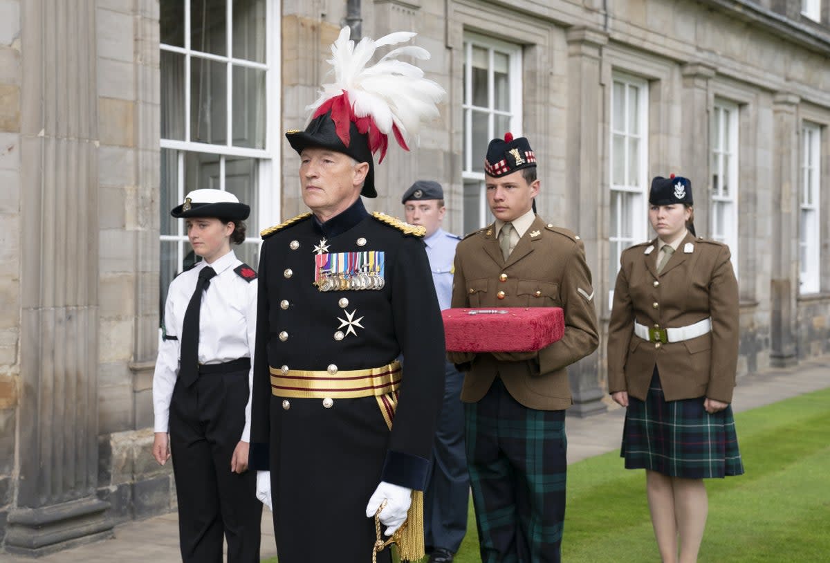 Governor of Edinburgh Castle Alastair Bruce launched the Army’s Fringe programme (Jane Barlow/PA) (PA Wire)