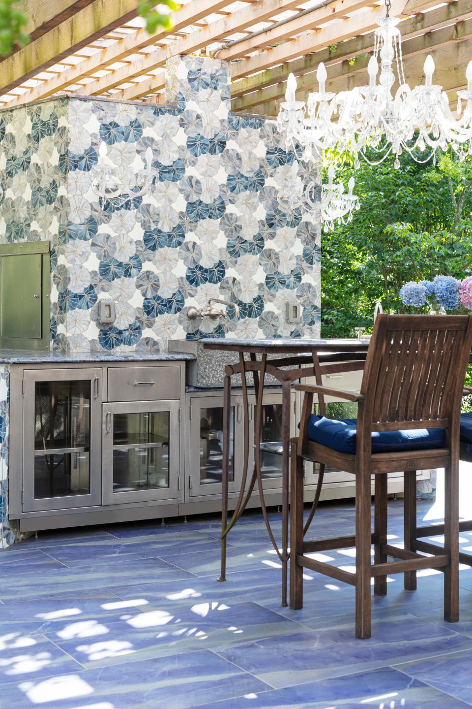 Nancy Epstein’s striking tile backsplash.