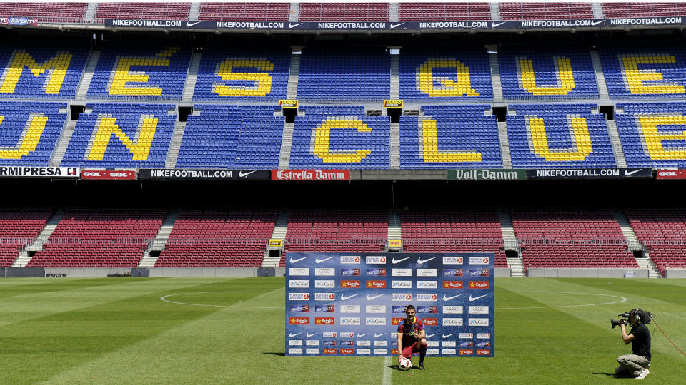 El Camp Nou y el lema más conocido del FC Barcelona. / Foto: Goal.Com