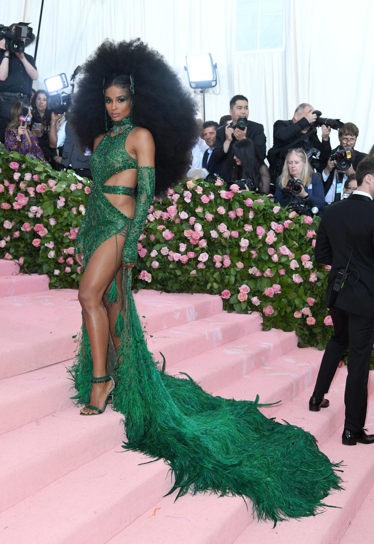 Ciara arrives for the 2019 Met Gala celebrating Camp: Notes on Fashion at The Metropolitan Museum of Art on May 06, 2019 in New York City.