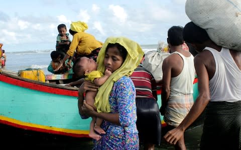 Many of the Rohingya fleeing the violence in Myanmar had travelled by boat to find refuge in neighbouring Bangladesh - Credit: EPA