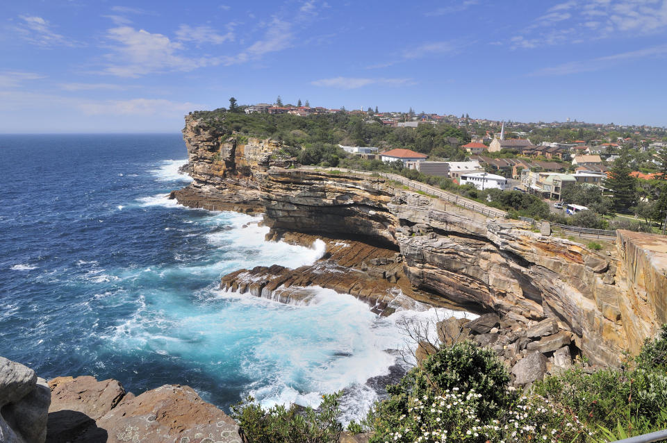 Nick's father goes fishing in Watsons Bay in Sydney, Australia.