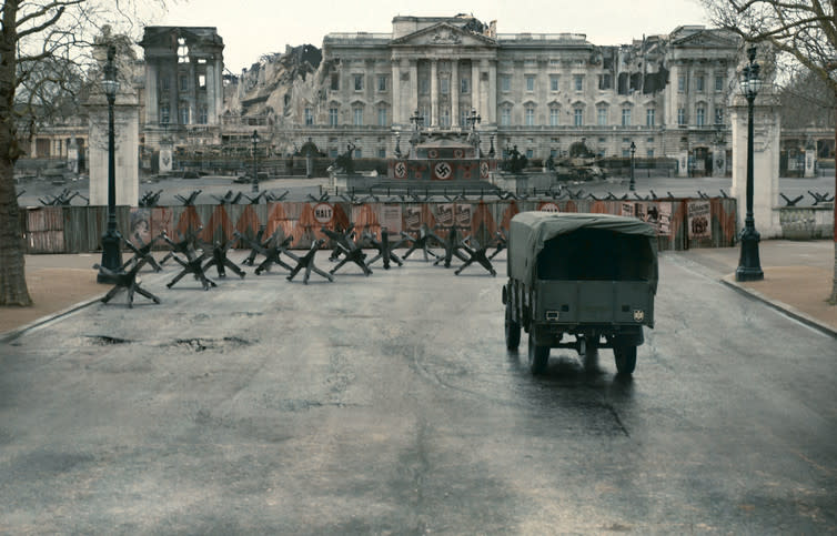 <span class="caption">SS-GB: a Nazified London.</span> <span class="attribution"><span class="source">Sid Gentle Films Ltd/Screen Grab</span></span>