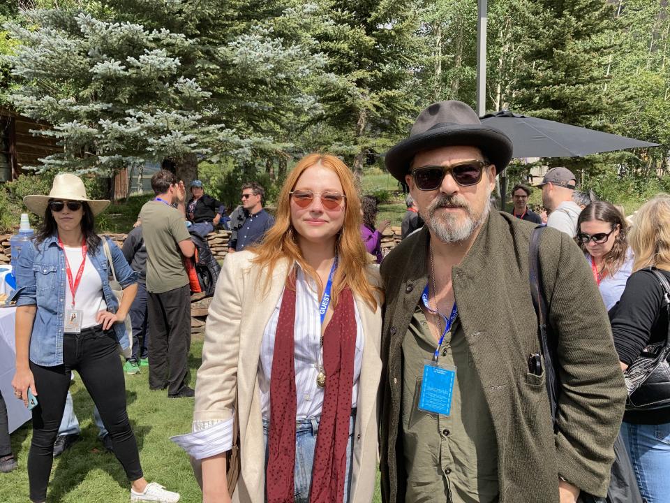 Haley Bennett and Joe Wright of “Cyrano” - Credit: Anne Thompson