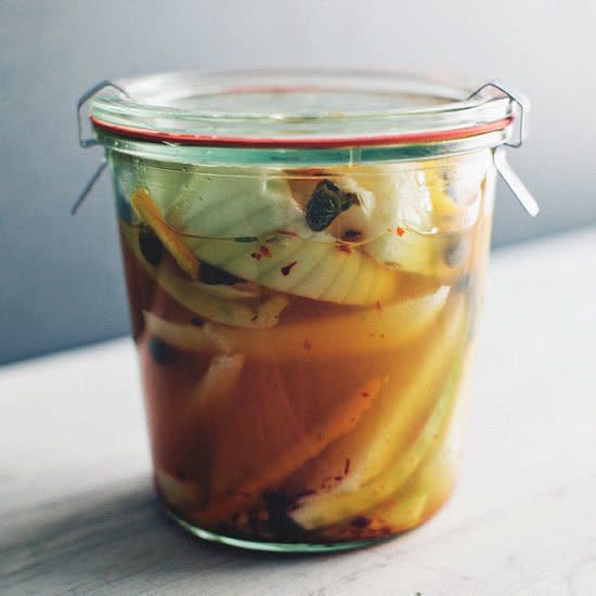 Overnight Fennel and Jicama Pickles with Orange