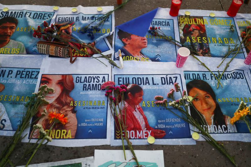 Imagen de archivo. Protesta para exigir justicia por ambientalistas asesinados y desaparecidos, en Ciudad de México