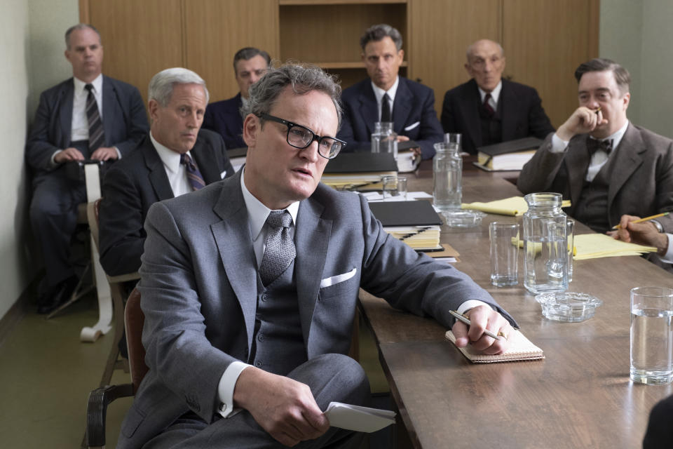 This image released by Universal Pictures shows Jason Clarke is Roger Robb in a scene from "Oppenheimer." (Melinda Sue Gordon/Universal Pictures via AP)