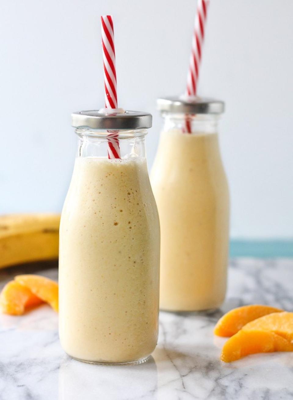 Peach, Banana, Honey, and Cottage Cheese Smoothie from Rachel Cooks