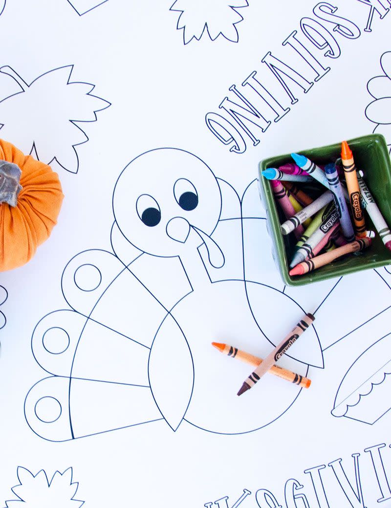 Thanksgiving Coloring Tablecloth