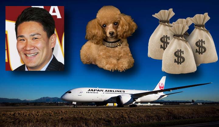 Masahiro Tanaka pays Japan Airlines 5,000 to charter a Boeing 787 for a group of five and a poodle