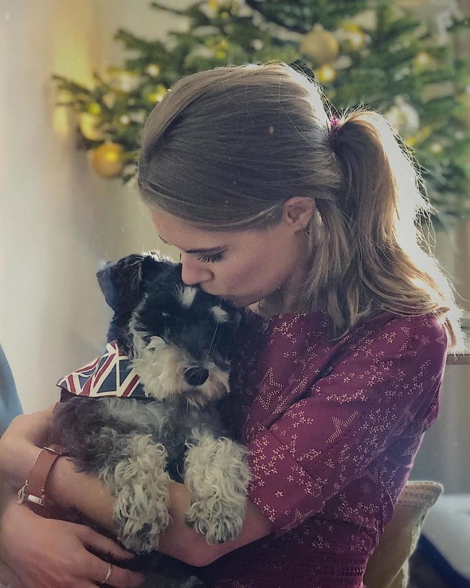 Instagram influencer Hattie West with her pet schnauzer (Hattie West )