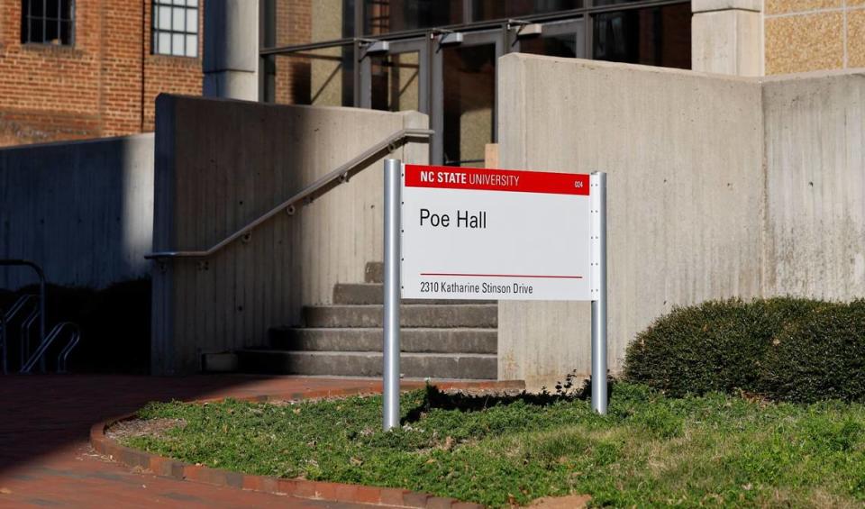 Poe Hall at N.C. State University in Raleigh, N.C., photographed Thursday, Jan. 4, 2024.