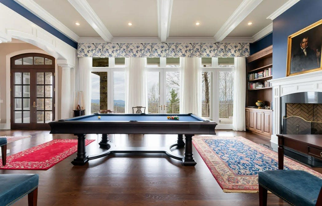 This is the billiard room in the home at 1040 James Estate Lane in Hendersonville. The home is the third-most expensive on the market today, listing for $5.65 million.