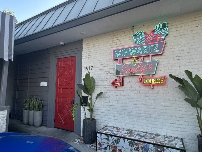 A picture of the exterior of the front door of Schwartz and Sandy's