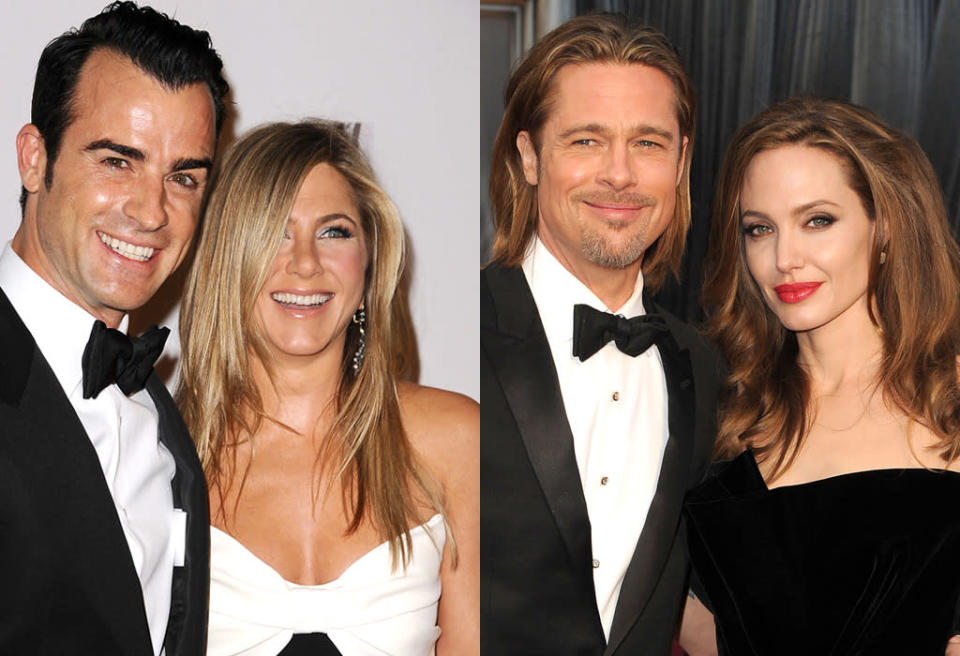 Justin Theroux, Jennifer Aniston, Angelina Jolie, Brad Pitt