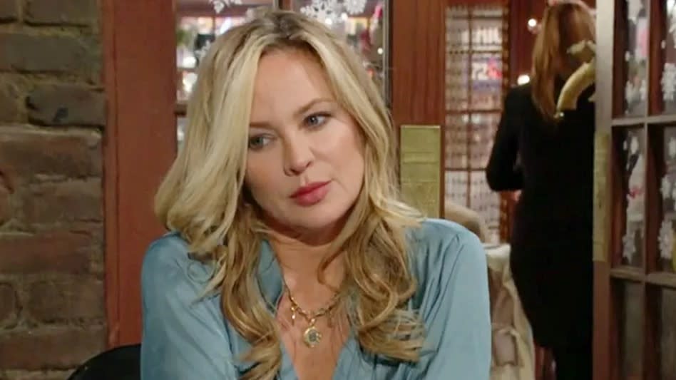 Sharon Case as Sharon thinking in The Young and the Restless