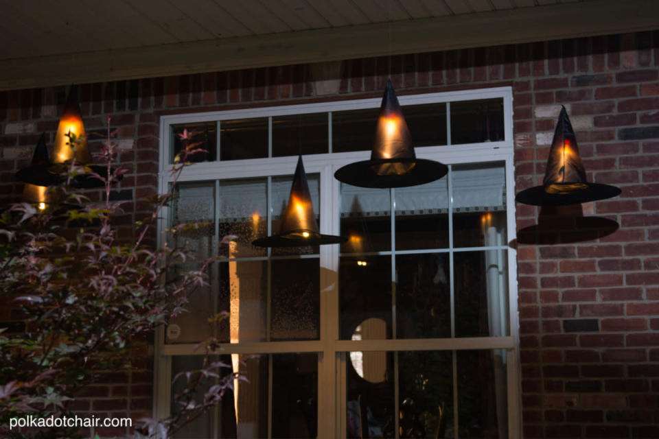 Floating witches hat lights