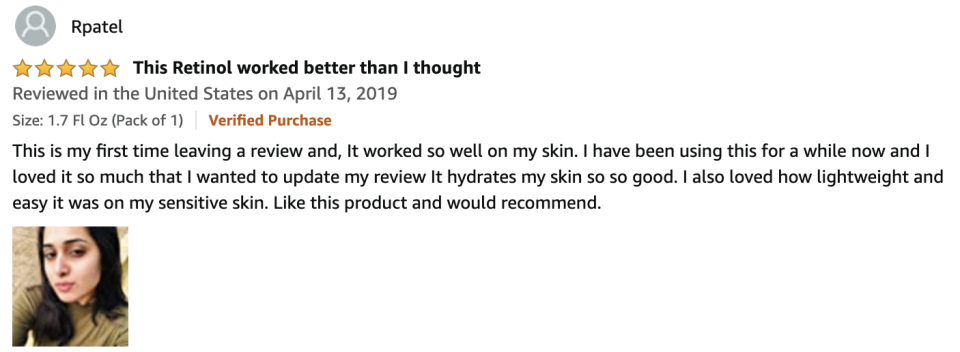 Amazon customer review