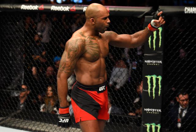 Manuwa celebrates. Pic: Getty