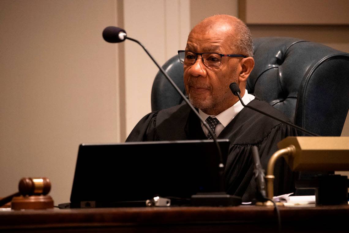 Judge Clifton Newsman gives his jury charges during the murder trial of Alex Murdaugh at the Colleton County Courthouse in Walterboro on Thursday, March 2, 2023. Andrew J. Whitaker/The Post and Courier/Pool