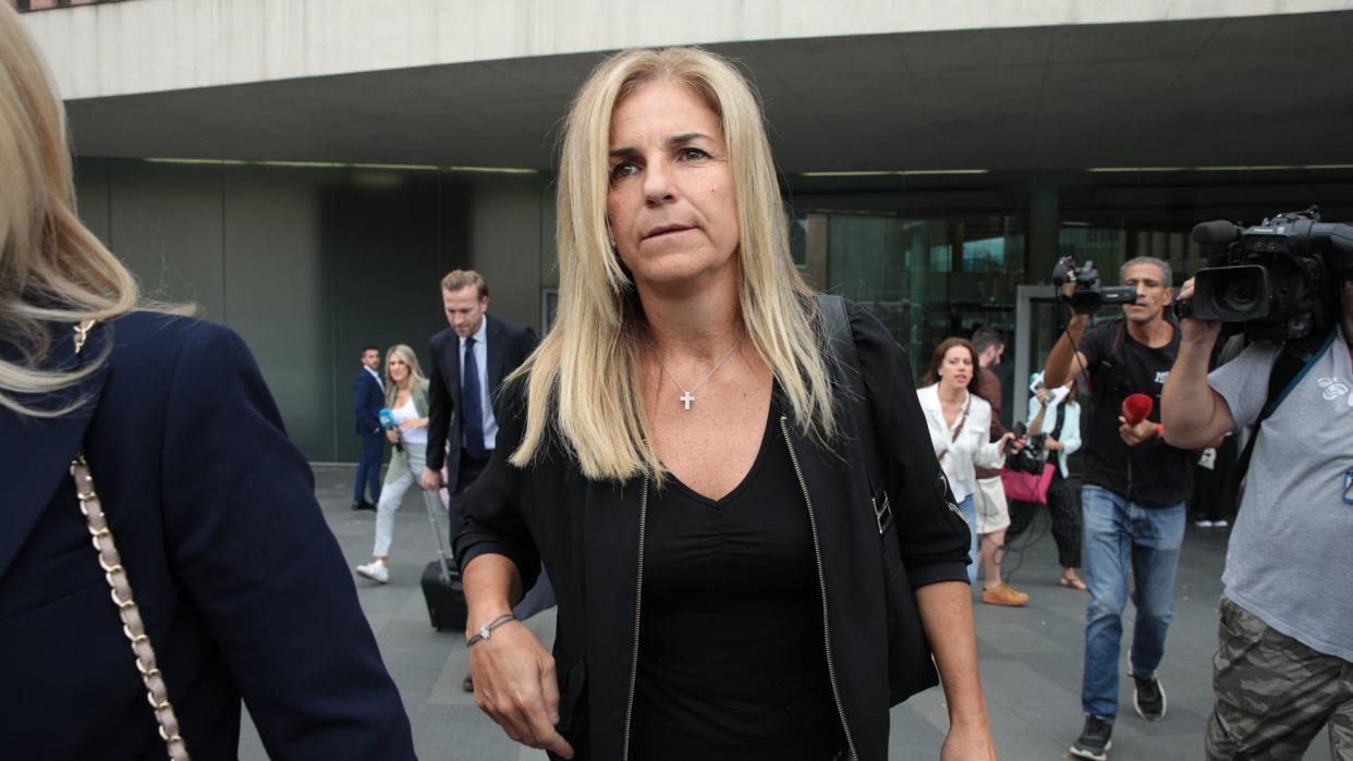 Arantxa Sánchez Vicario, a la salida del juicio