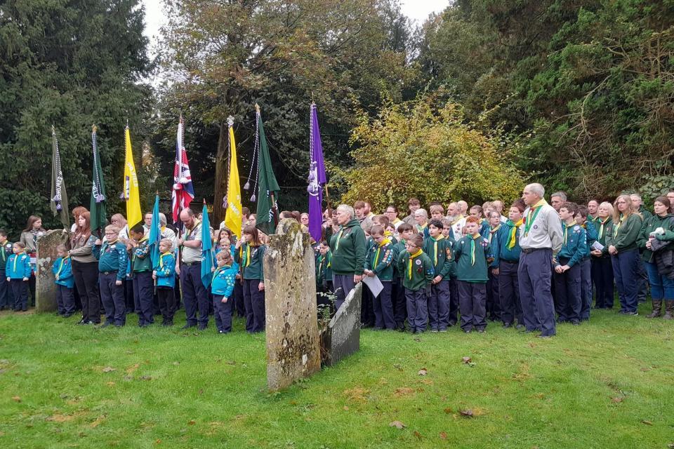 Beavers and Scouts gathered at St Margaret's Church in Ifield. Picture: submitted