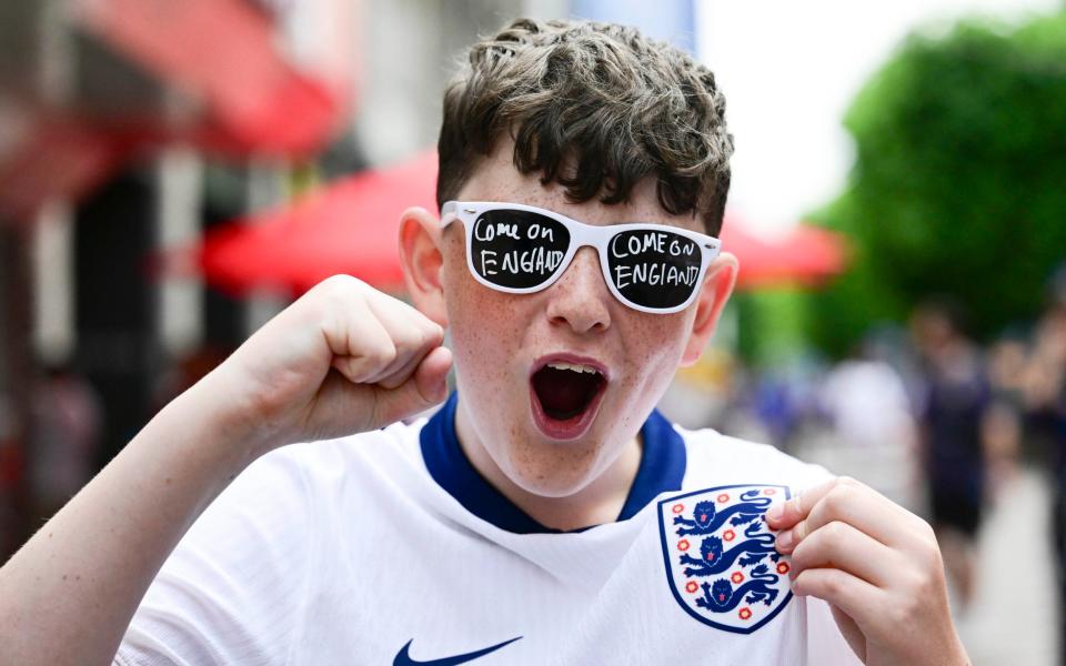 Gelsenkirchen,Germany. Last 16 tie England v Slovakia at the Arena AufSchalke Pic Shows fans gathering ahead of the match